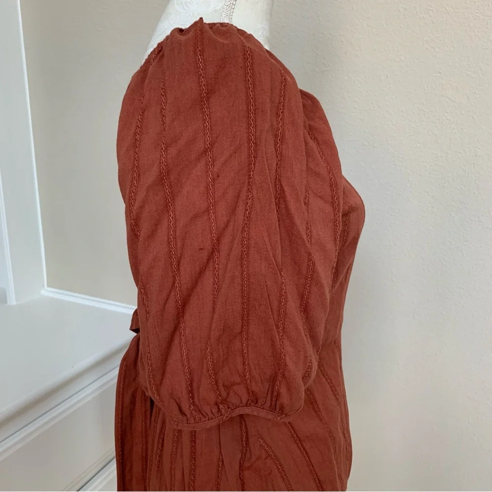 Old Navy Transitional Cotton Wrap-Style Top Size Medium - Picture 4 of 9